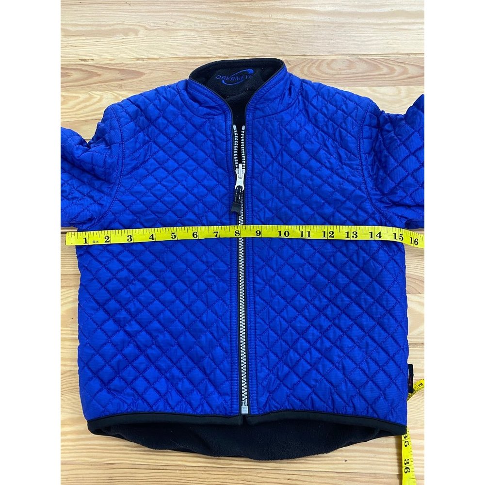 Obermeyer Quilted Puffer Jacket Reversable Size 2T? Vintage Insulated Blue Black - Picture 8 of 13